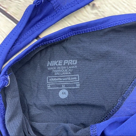 Nike Pro Dri-Fit Women’s Sleeveless Blue Activewear Racerback Tank Top size M - Picture 6 of 8